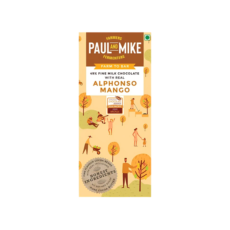 Paul and Mike (Alphonso Mango) 49% Fine Chocolate