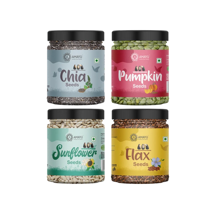 AMAYU Super Seeds Combo (Chia, Pumpkin, Sunflower & Flax)
