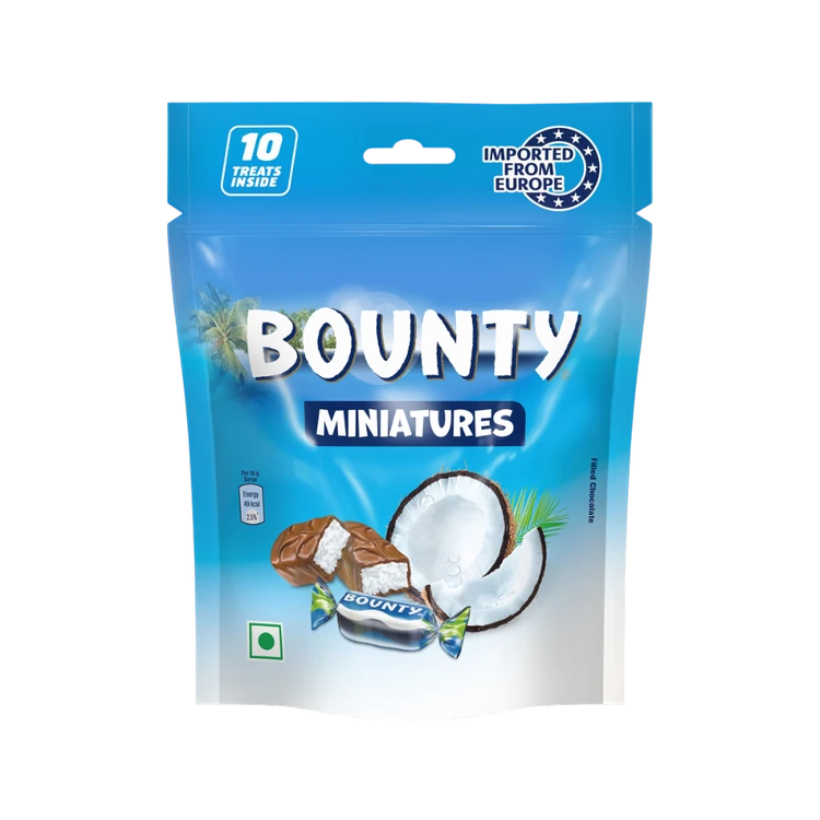 Bounty Miniatures Coconut Filled Bar Chocolate Pack