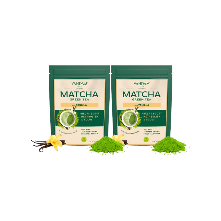 Vahdam Vanilla Matcha Green Tea - Pack of 2