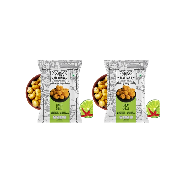 Mr. Makhana Lime & Chilli Flavoured Makhana - Pack of 2