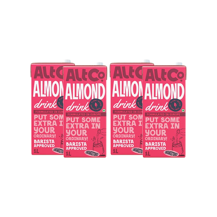 Alt Co Almond Beverage Unsweetened - Pack of 4