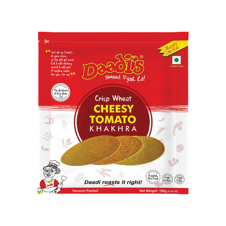 Daadi's Crips Wheat Cheesy Tomato Khakhra