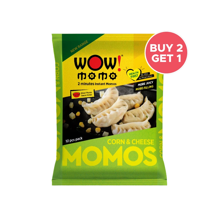 Wow! Momo Corn & Cheese Momos (Frozen) - Buy 2 Get 1 Free