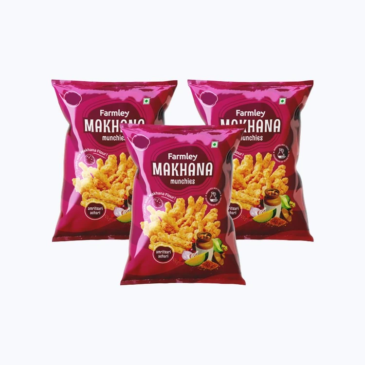 Farmley Makhana Munchies Crisps - Amritsari Achari - Pack of 3