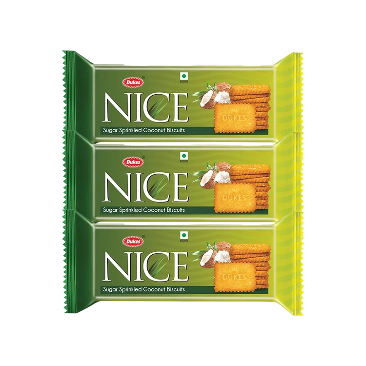 Dukes Nice Sugar Sprinkled Coconut Biscuit - Pack of 3