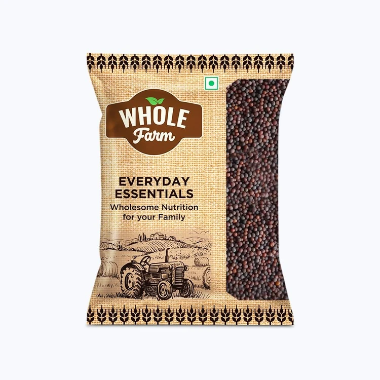 Whole Farm Premium Black Small Mustard Seeds (Sanna Sasive Beeja)