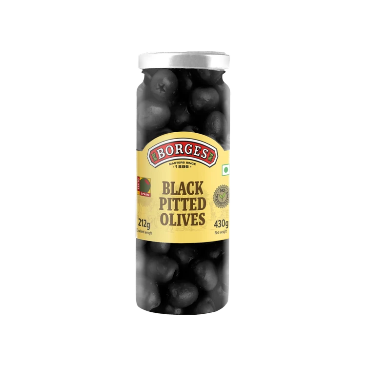 Borges Black Pitted Olives