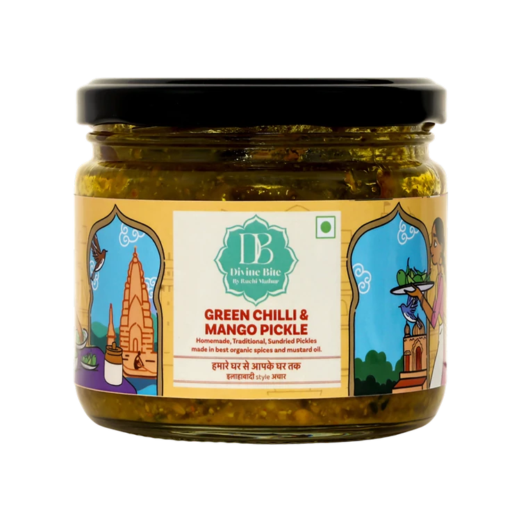 Divine Bite Green Chill & Mango Pickle