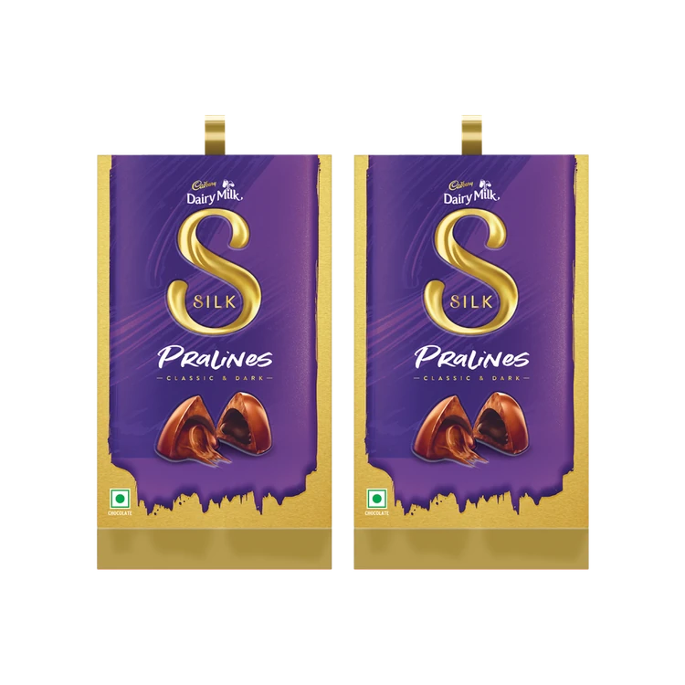 Cadbury Dairy Milk Silk Pralines Chocolate Gift Pack - Pack of 2