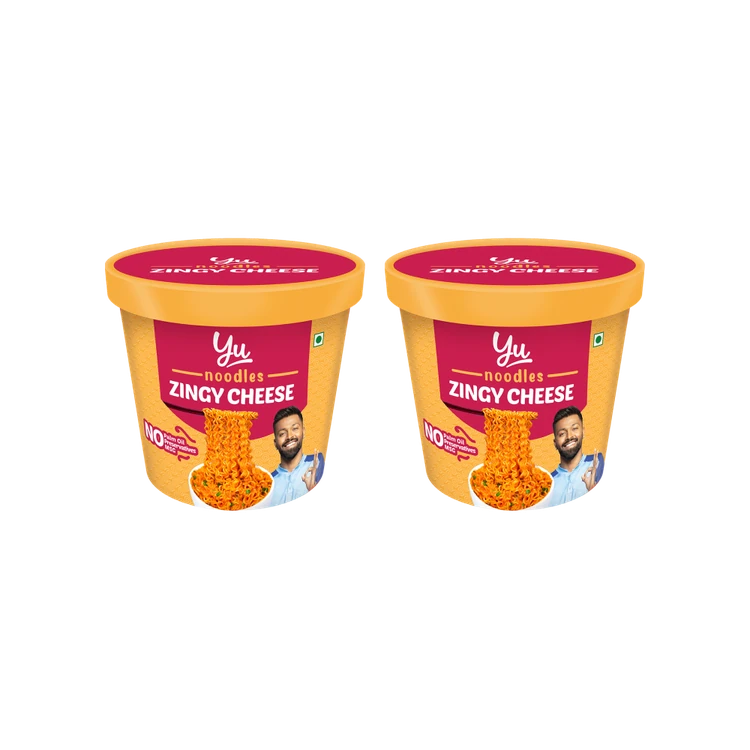 Yu Zingy Cheese Instant Cup Noodles - Pack of 2