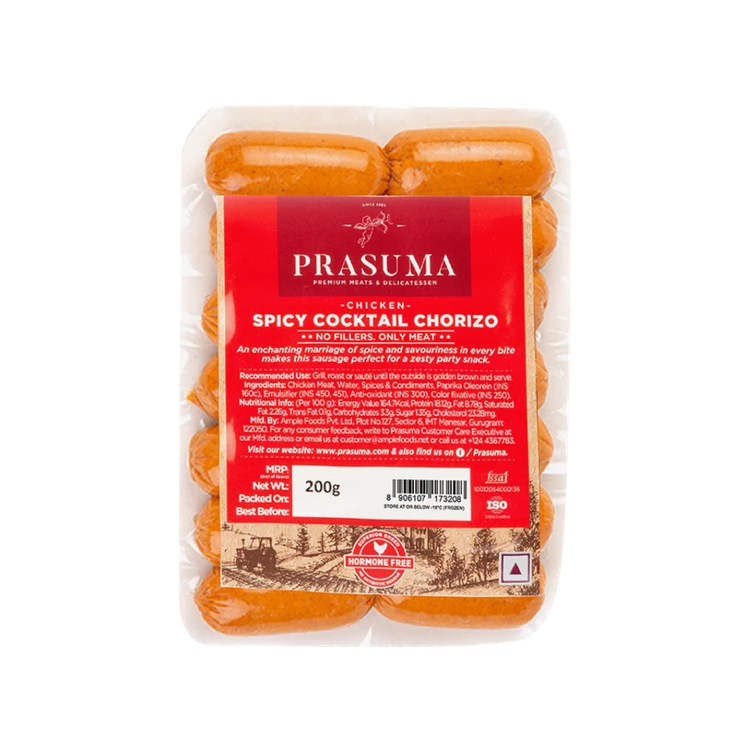 Prasuma Spicy Cocktail Chorizo Chicken Sausage