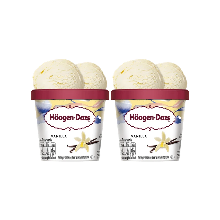 Haagen-Dazs Vanilla Ice Cream Cup - Pack of 2