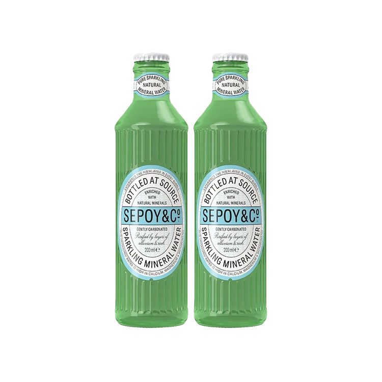 Sepoy & Co. Pure Natural Mineral Sparkling Water - Pack of 2