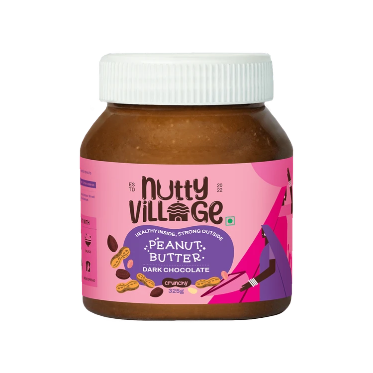 Nutty Village Dark Chocolate Crunchy Peanut Butter