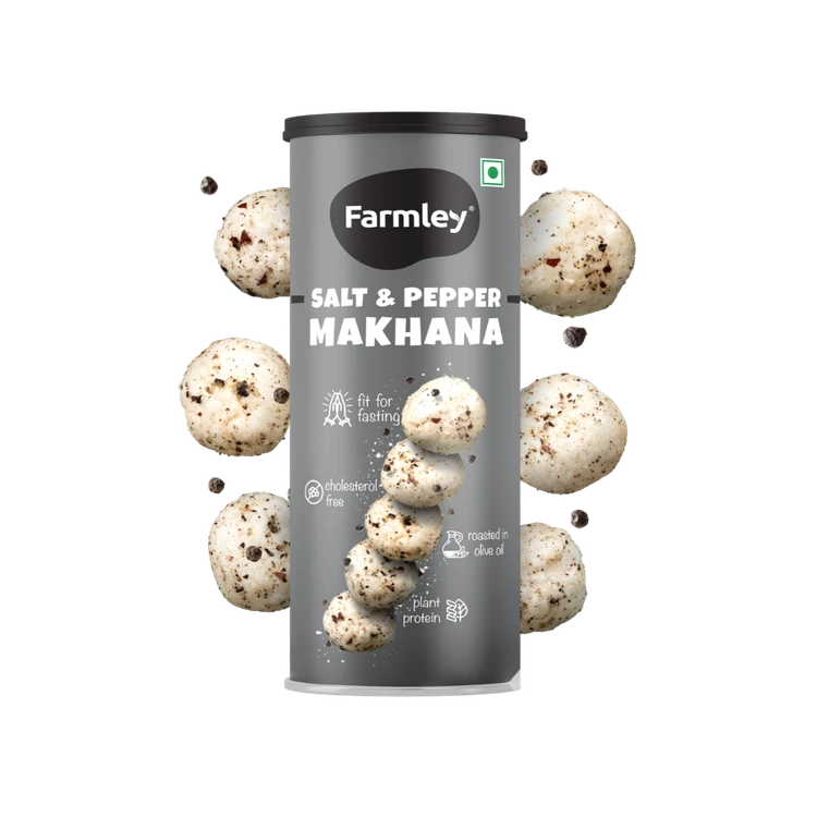 Farmley Rock Salt & Pepper Flavoured Makhana Fit For Fasting