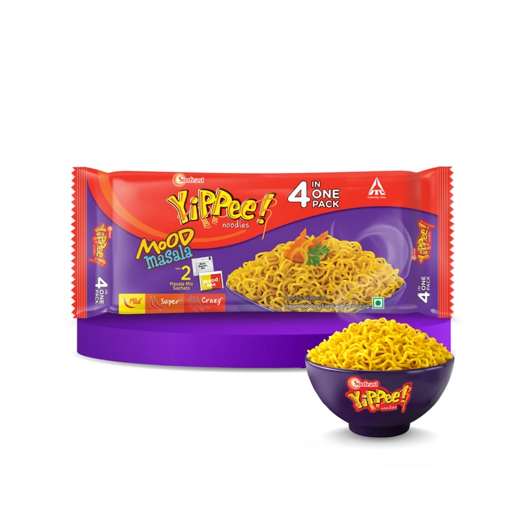 Yippee Mood Masala Instant Noodles with 2 Masala Sachets