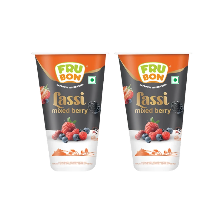 FruBon Mixed Berry Lassi - Pack of 2