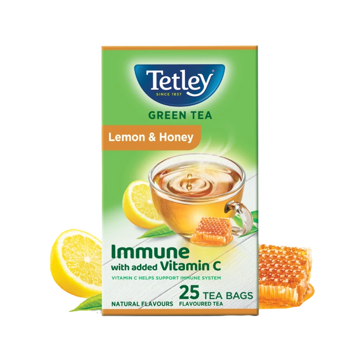 Tetley Lemon & Honey Green Tea Bags