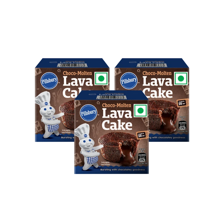 Pillsbury Choco Molten Lava Filled Cake - Pack of 3
