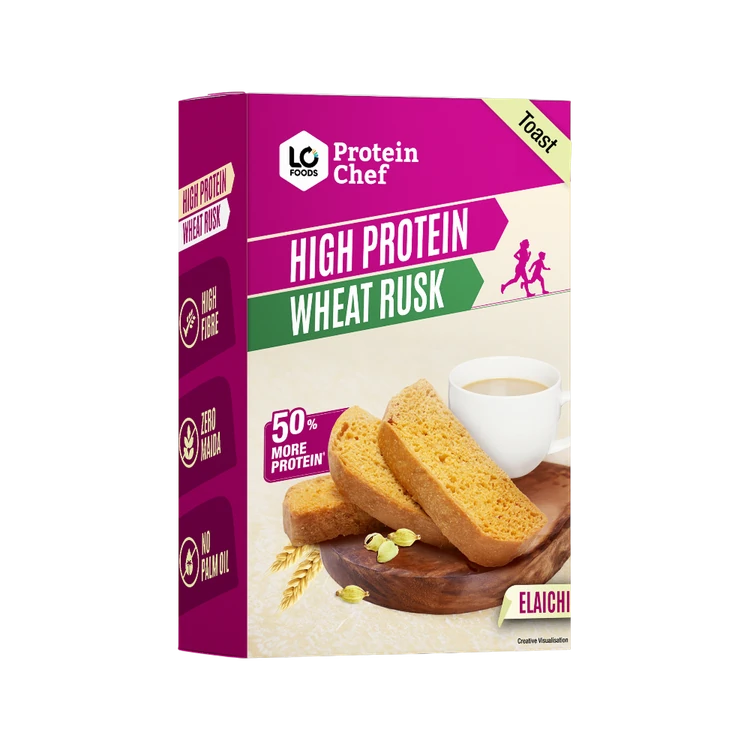 Protein Chef High Protein No Maida Premium Rusk (Elaichi Toast)