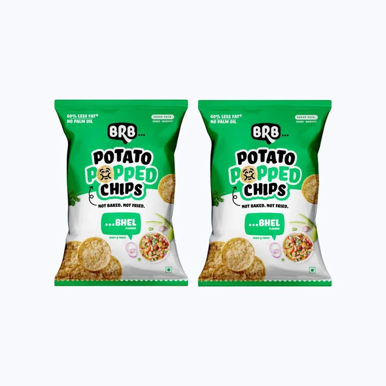 BRB Potato Popped Chips (Bhel Flavour) - Pack of 2