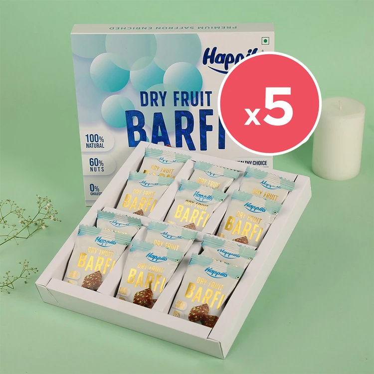 Happilo Dry Fruit Barfi Gift Box - Pack of 5
