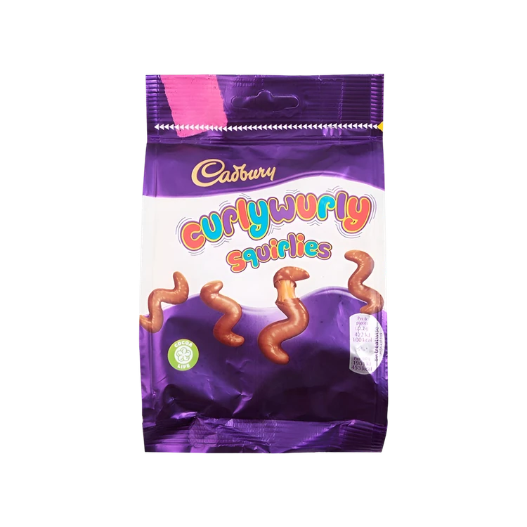 Cadbury Curly Wurly Squirlies Chocolate Bag