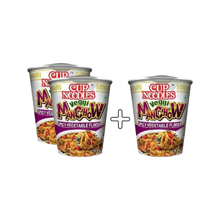 Nissin Veggi Manchow Cup Noodles - Buy 2 Get 1 Free