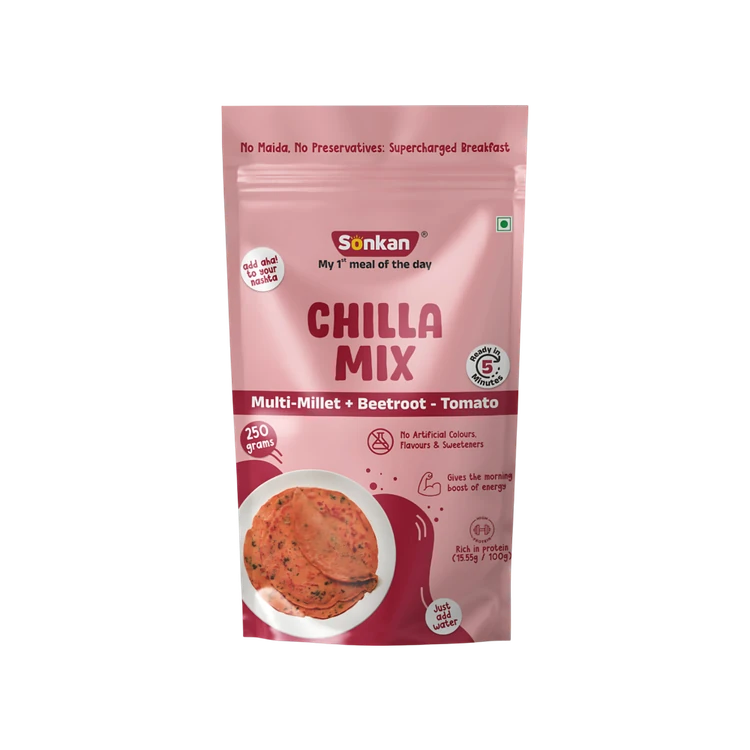 SONKAN Multi-Millet + Beetroot - Tomato Chilla Mix