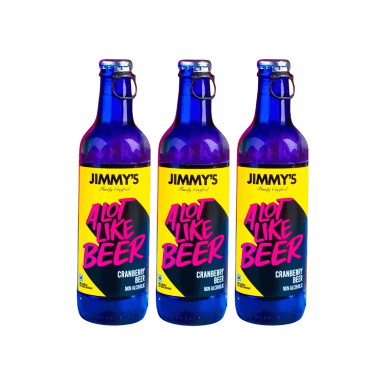 Jimmy's Cranberry Non-Alcoholic Beer - Pack of 3
