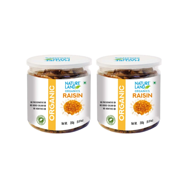 Natureland Organic Raisins - Pack of 2
