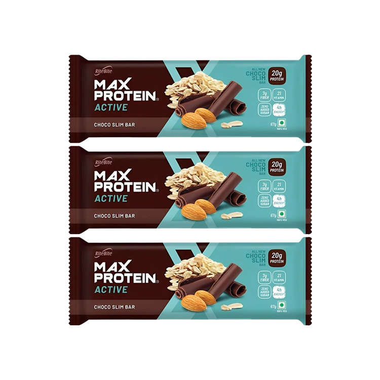 RiteBite Max Protein Active Choco Slim 20 g Protein Bar - Pack of 3