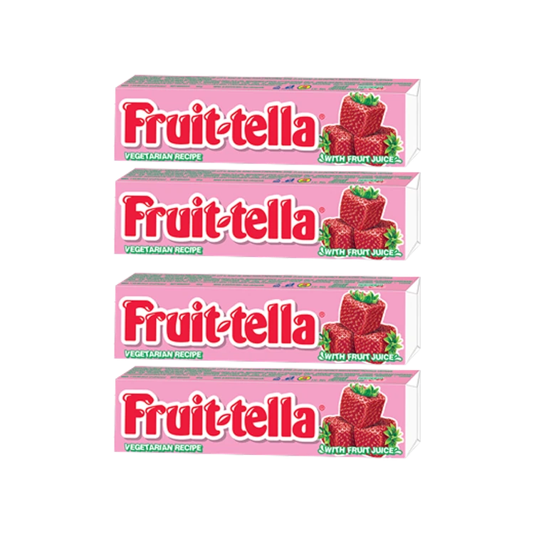 Fruittella Strawberry Flavour Chewy Toffee - Pack of 4