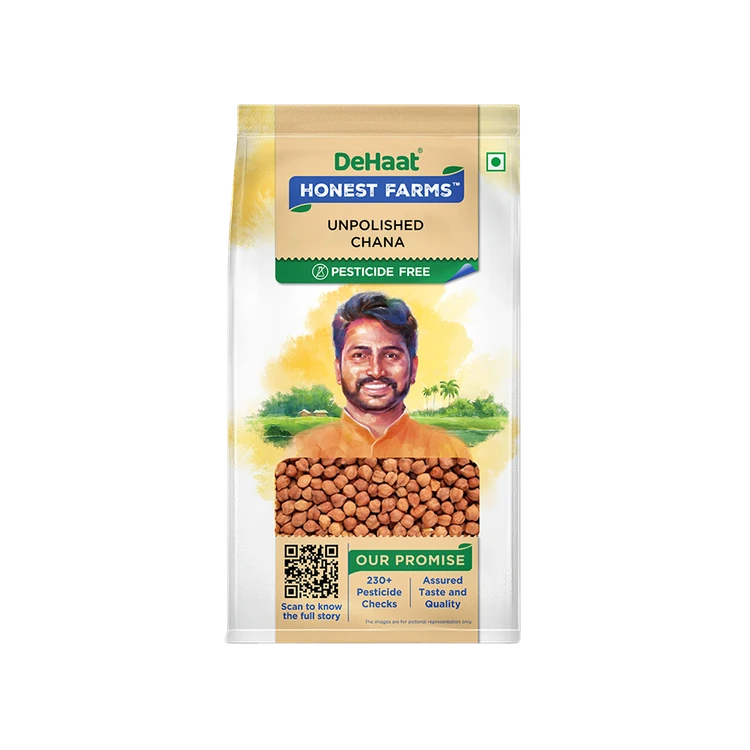 Dehaat Honest Farms Pesticide-Free Kala Chana Unpolished (Nashaka Itada Kala Kadale)