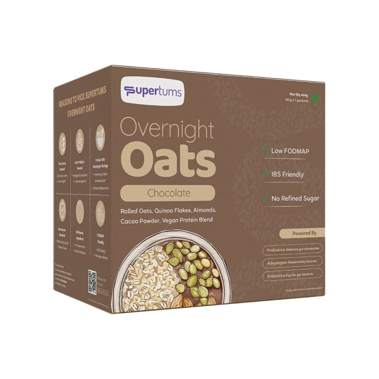 supertums Overnight Chocolate Oatmeal with Probiotics