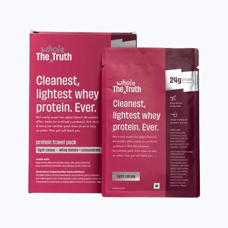 The Whole Truth Light Cocoa Whey Protein Sachets