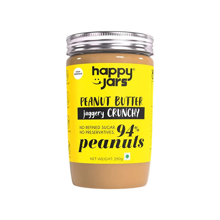 Happy Jars Jaggery Crunchy Peanut Butter