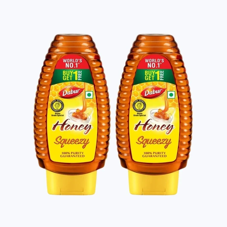 Dabur Honey Squeezy, 100% Pure World's No.1 Honey - Buy 1 Get 1 Free