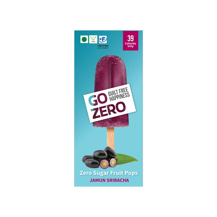 Go Zero Jamun Sriracha Zero Sugar Fruit Ice Cream Stick Pops