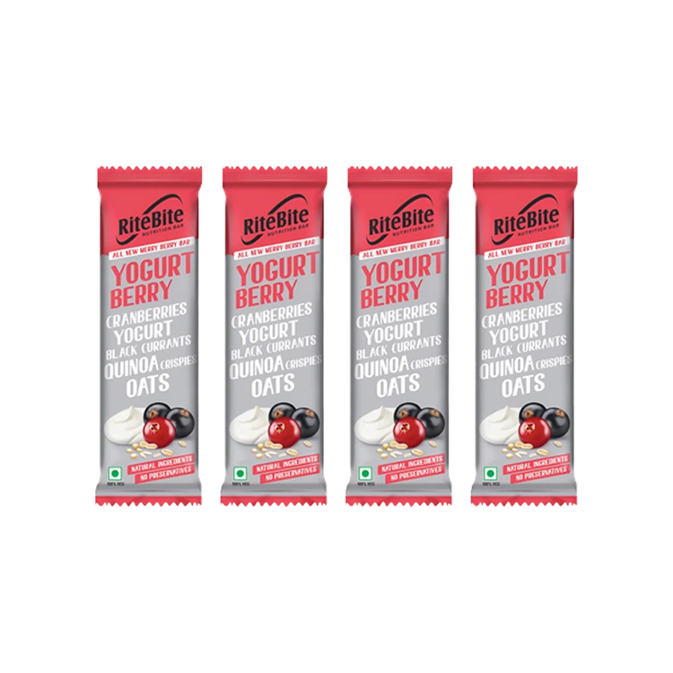 RiteBite Yogurt Berry Nutrition Bar - Pack of 4