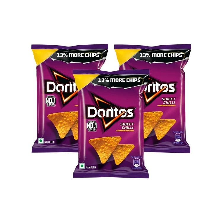 Doritos Sweet Chilli Flavour Nachos - Pack of 3