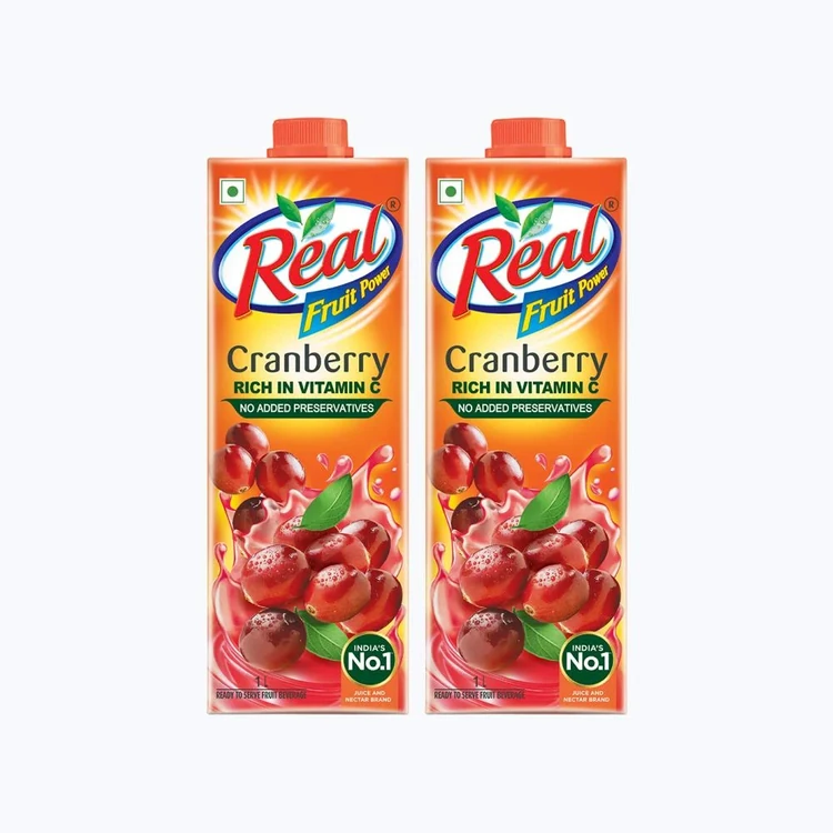 Real Fruit Power Cranberry Juice - Pack of 2