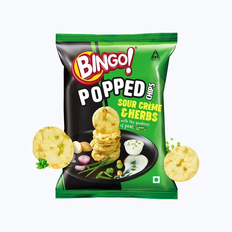 Bingo Popped Sour Cream & Herbs Potato Chips
