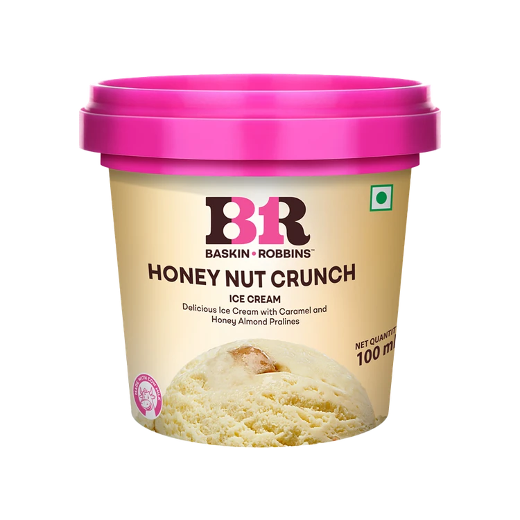 Baskin Robbins Honey Nut Crunch Ice Cream Cup
