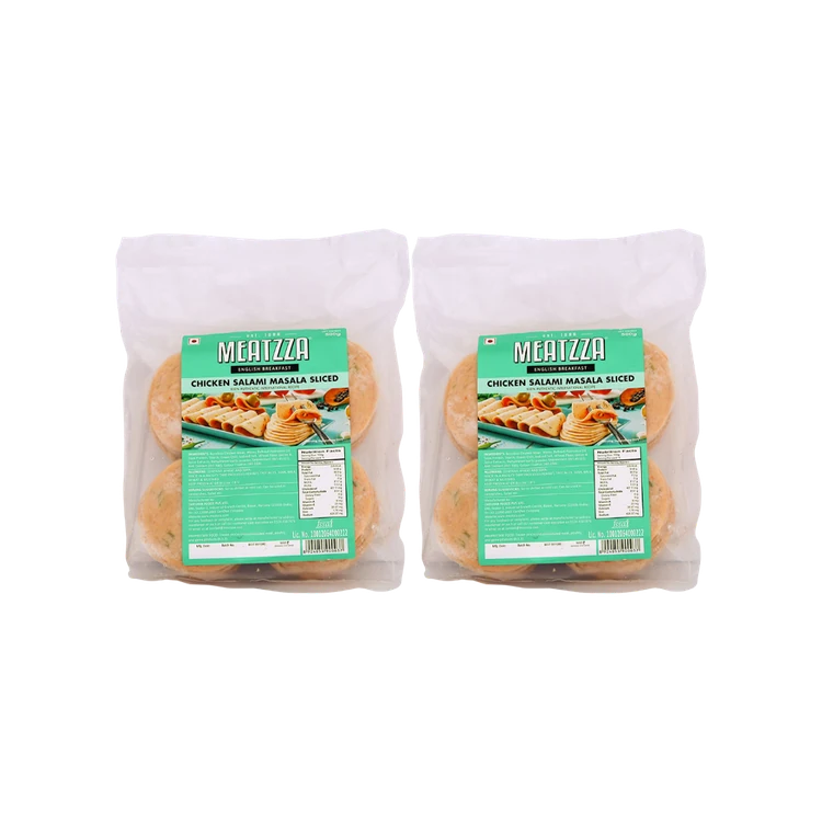 Meatzza Masala Chicken Salami (Sliced) - Frozen - Pack of 2