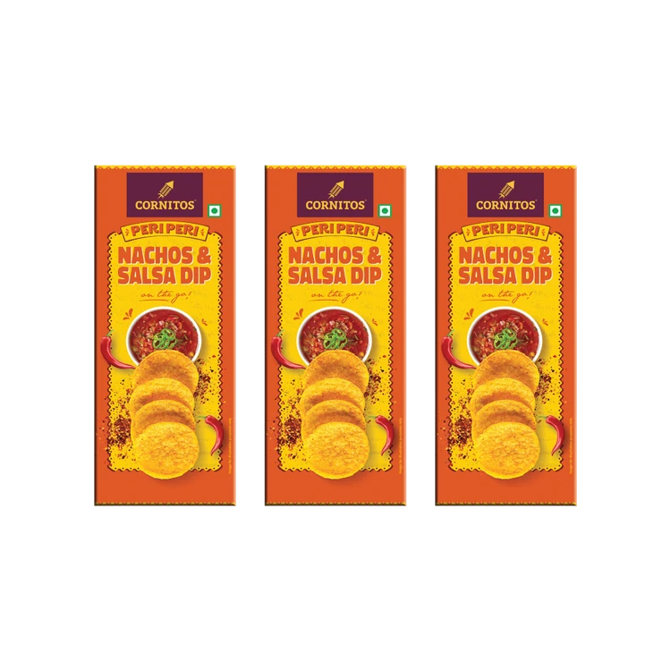 Cornitos Crisps Peri Peri Nachos & Salsa Dip - Pack of 3