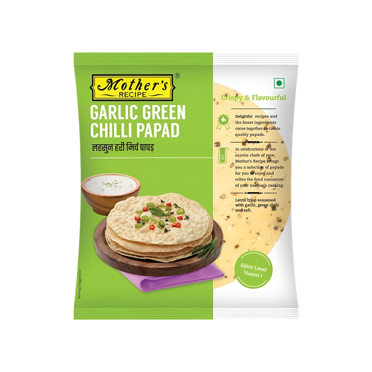 Mother's Recipe Green Chilli Garlic Papad