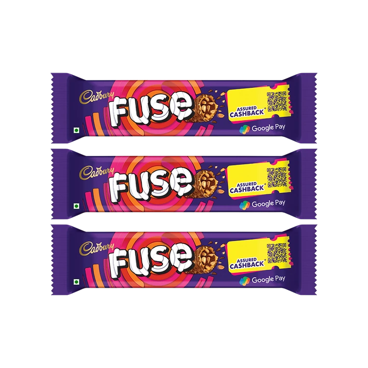 Cadbury Fuse Peanut & Caramel Chocolate Filled Bar - Pack of 3