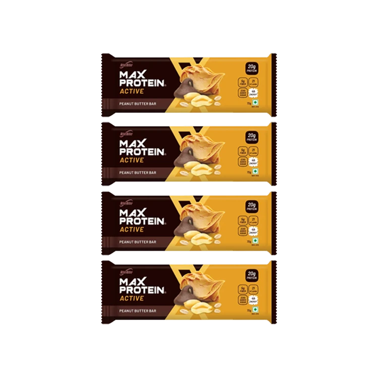 RiteBite Max Protein Peanut Butter 20 g Protein Bar - Pack of 4